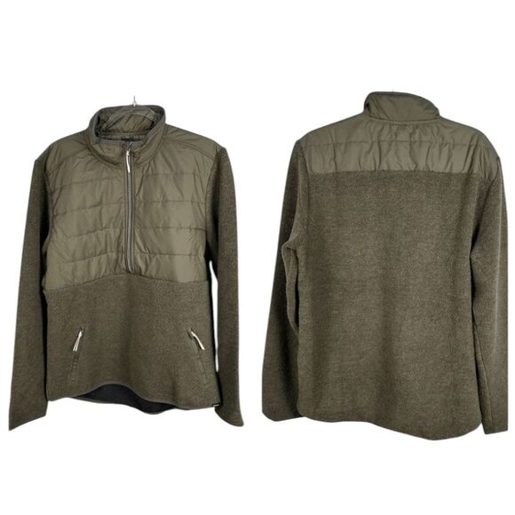 NWT Prana IncrediWool 1/2 Zip Sweater Slate Green Heather Size M Standard Fit - Picture 3 of 9